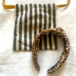 Lele Sadoughi Velvet Leopard Headband